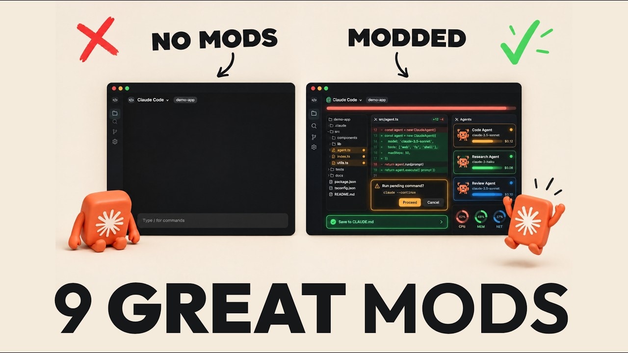 Claude Mods 9 ตัว ปรับ Claude Code ให้เข้ามือ